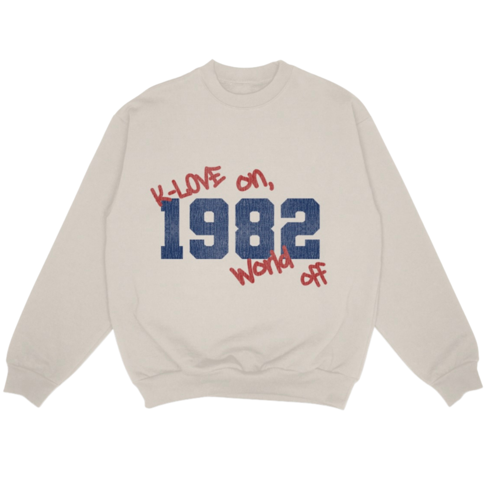 KLOVE 1982 Sweatshirt with red and blue font