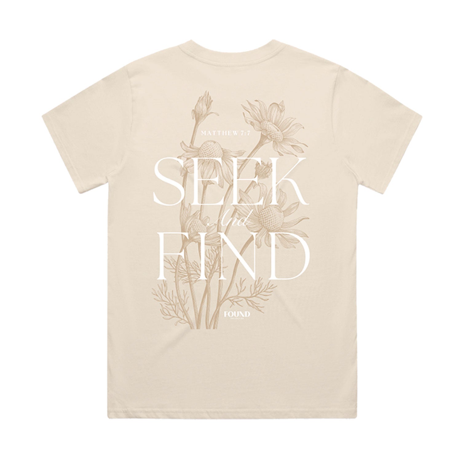 Seek & Find Cream T-Shirt Back
